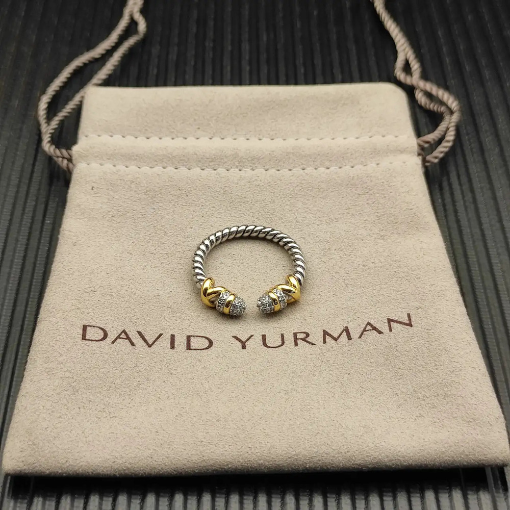 David Yurman two-tone lace-wrapped ring